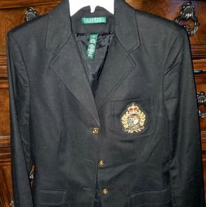 Ralph Lauren Black Crested Blazer
